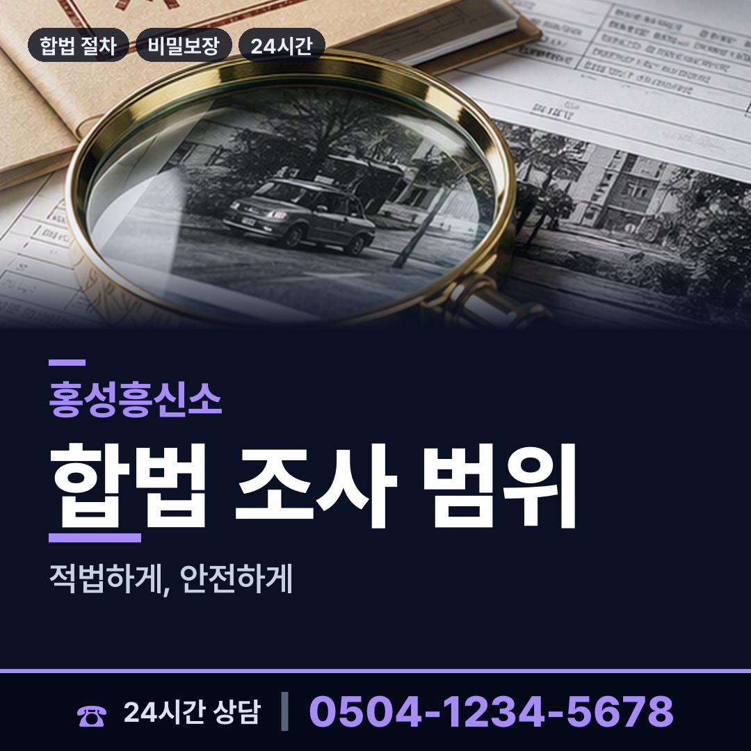 홍성 홍동면 명탐정 상담 안내